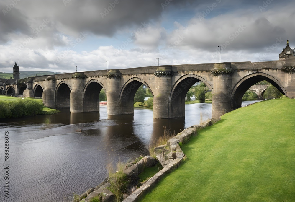 Fototapeta premium A view of Stirling Bridge in Scotland