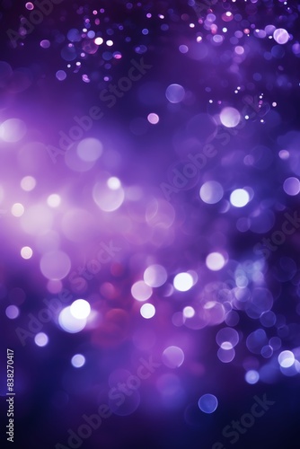 Abstract purple background with bokeh lights. Perfect for festive or celebratory designs.
