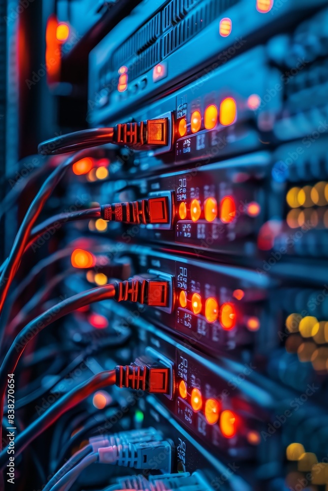 Hosting Internet Content in a Data Center Rack with Network Cable Connections to Server Hardware Hosting Internet Content in a Data Center Rack with Network Cable Connections to Server Hardware