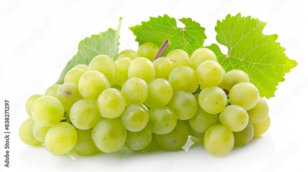 bunch of green grapes isolated on white background. fresh fruit healthy food conecpt bunch of green grapes isolated on white background. fresh fruit healthy food conecpt