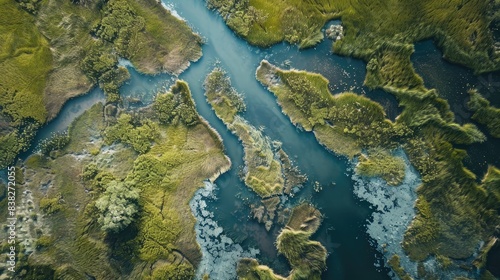 Bird s eye view of the marsh