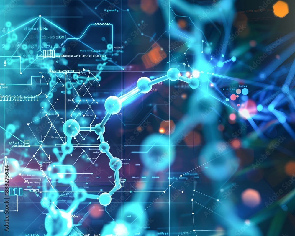 Imagine a collaboration between a microbiologist and an engineer in a visual representation, abstract , background Imagine a collaboration between a microbiologist and an engineer in a visual representation, abstract , background