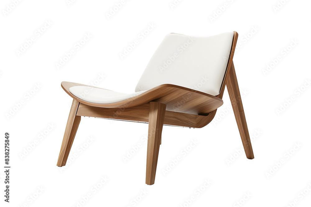 The scandinavian chair front side isolated white background The scandinavian chair front side isolated white background