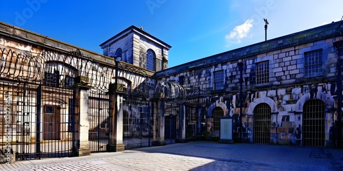 Exploring Kilmainham Gaol Courthouse in Dublin, Ireland on February 8, 2020. Concept Historical Sites, Dublin, Ireland, Kilmainham Gaol, Courthouse, Travel photo