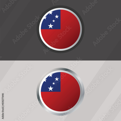 Vector Samoa Round Flag Template Free Download Vector Samoa Round Flag Template - GFXLoad