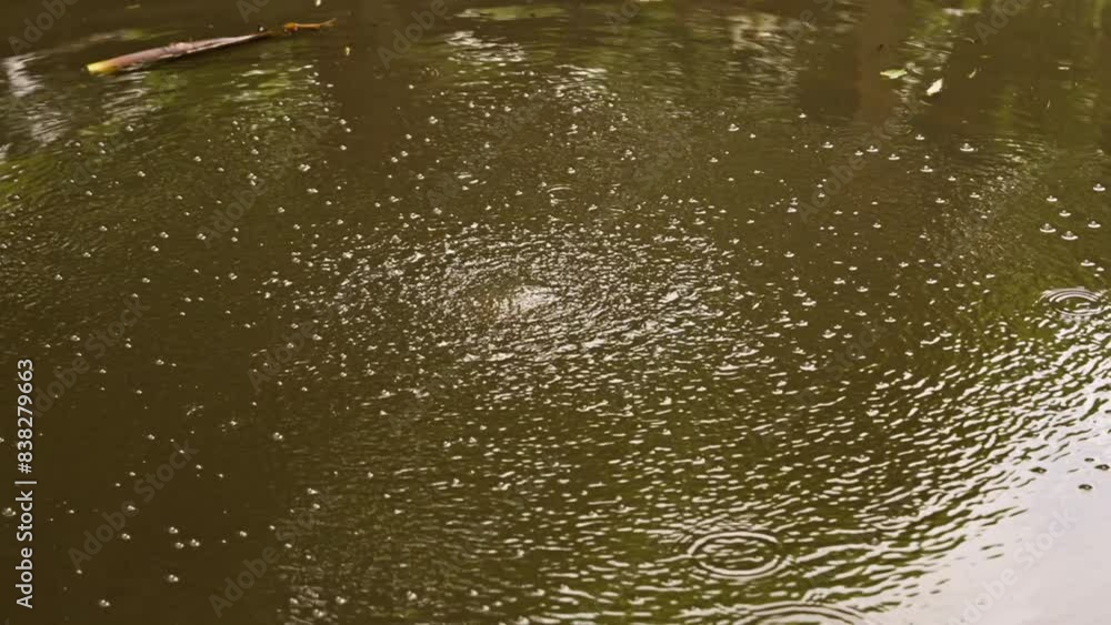 Water with Reflection and bubbles in a Pond Water with Reflection and bubbles in a Pond