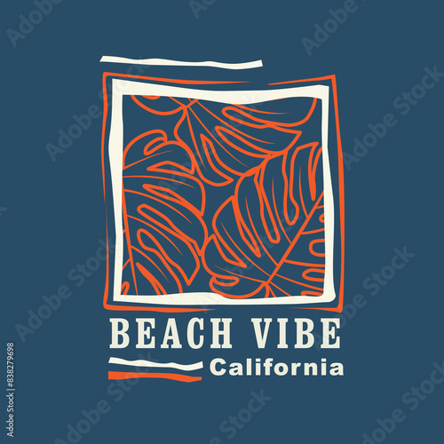 Beach vibe California summer graphic tee