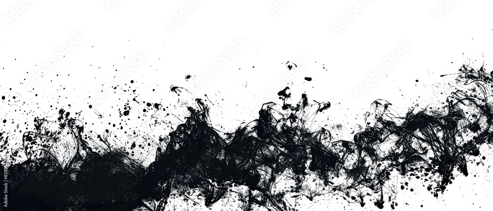 PNG Ultrawide Black Splatter Rough Abstract Element PNG Ultrawide Black Splatter Rough Abstract Element