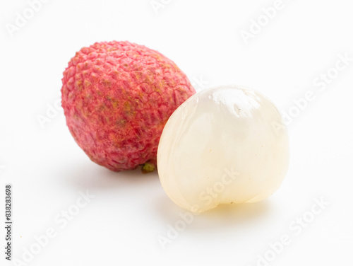 lychee on a white background