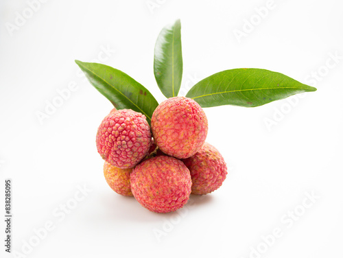 lychee on a white background