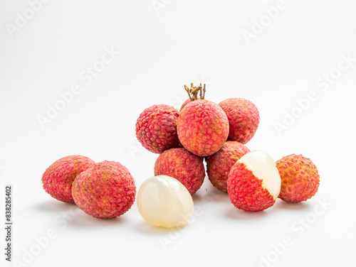 lychee on a white background