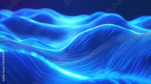 A dynamic background floor of swirling energy waves, neon blue gradients