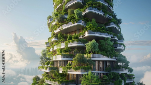Skyscraper as a fusion of nature and modernity