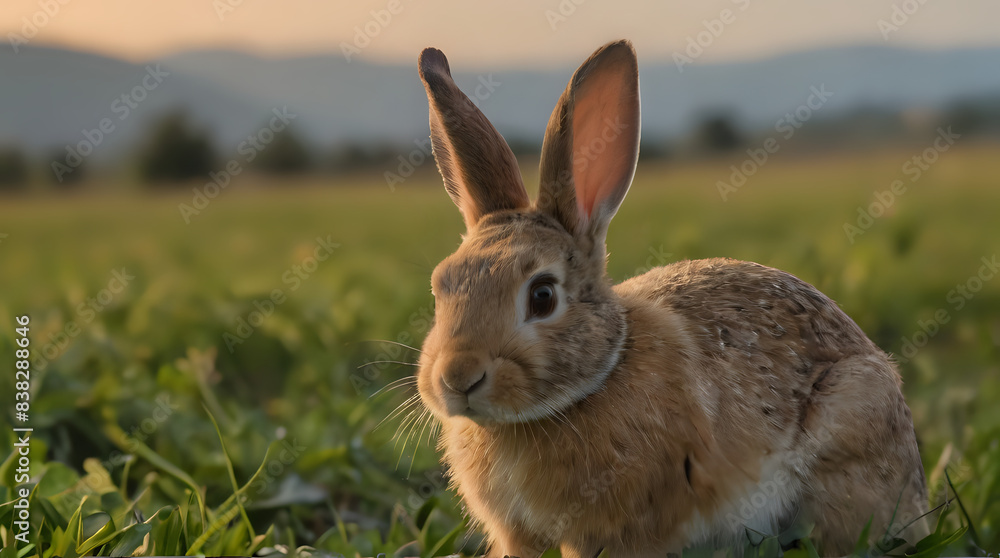 a rabbit that is sitting in the grass a rabbit that is sitting in the grass