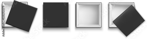 Realistic black box top view