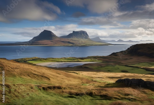 A view of the Island of Eigg in Scotland