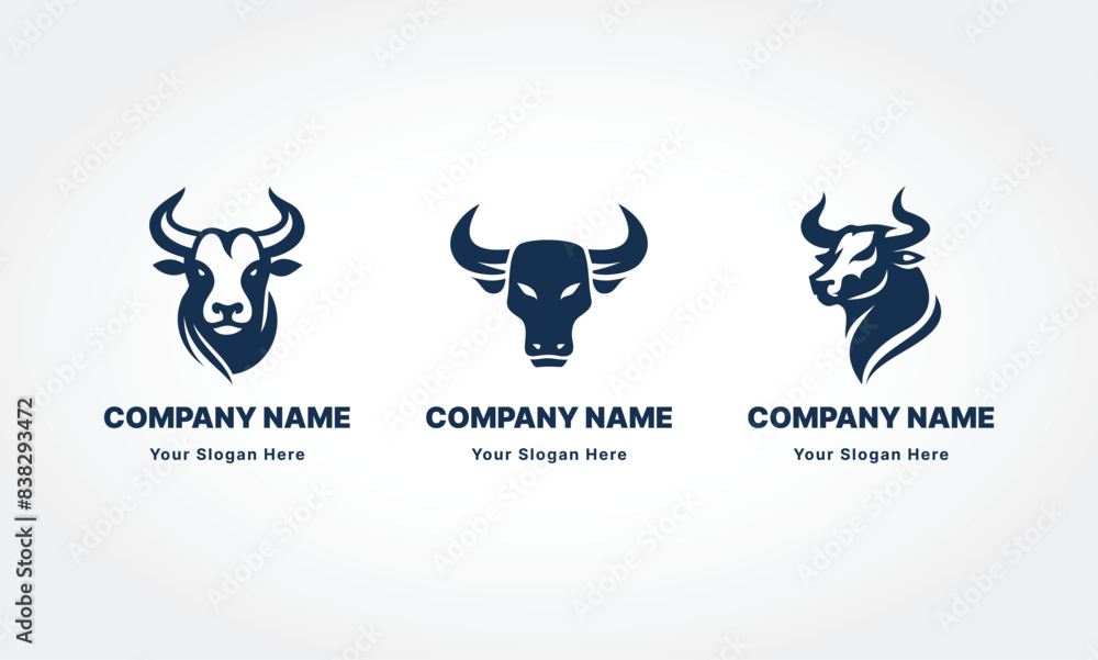 Powerful Bull Logo Vector for Your Brand Powerful Bull Logo Vector for Your Brand