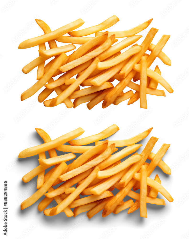 French fries crispy Isolated on transparent background French fries crispy Isolated on transparent background