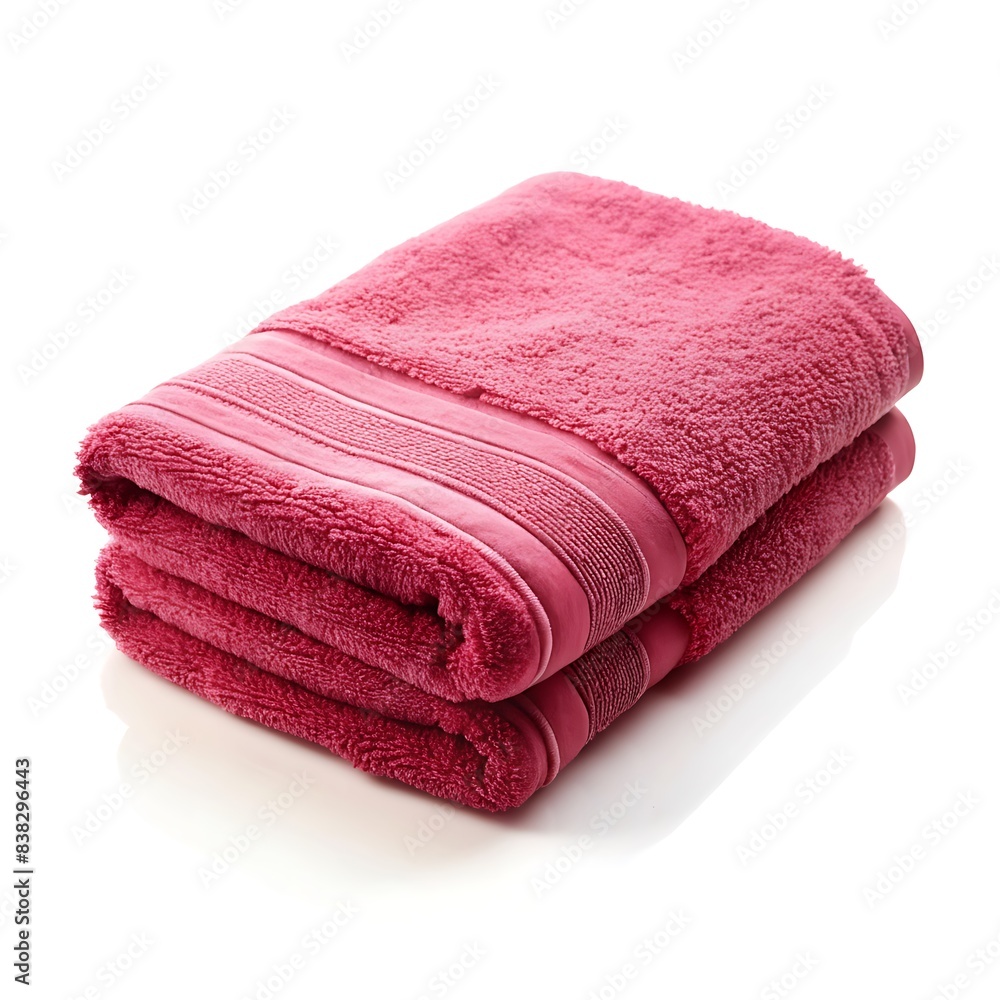 Pink towels with flower isolated on a white background Pink towels with flower isolated on a white background