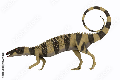 Obraz na plátně Scutellosaurus Dinosaur - Scutellosaurus was an armored herbivorous dinosaur that lived in Arizona, USA during the Jurassic Period