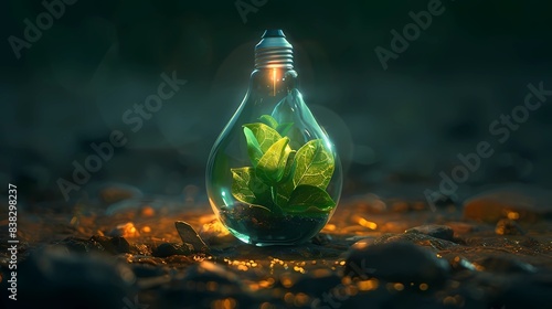 bulb with leaf 