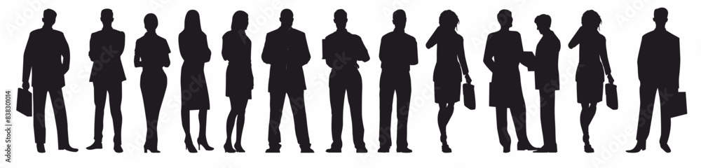 silhouettes of working group of business people set. Business people silhouette. silhouettes of working group of business people set. Business people silhouette.