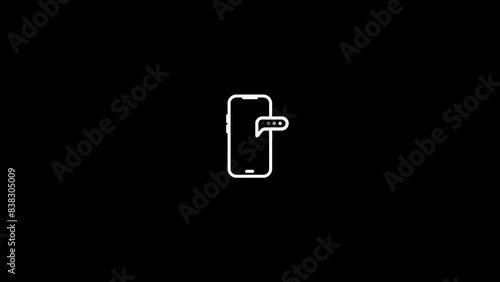 mobile phone coming text or OTP Icon concept video.Impotent OTP coming on phone concept photo