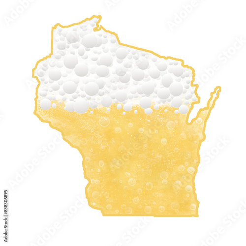 The State of Wisconsin Filled with Beer