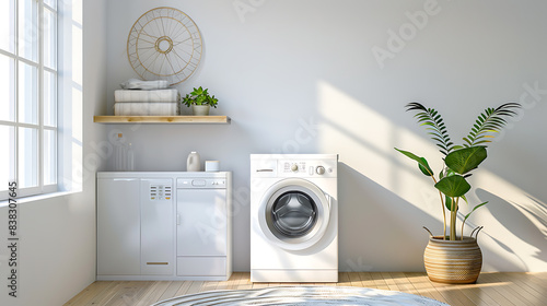 Modern laundry room A room for cleaning clothes to look new
