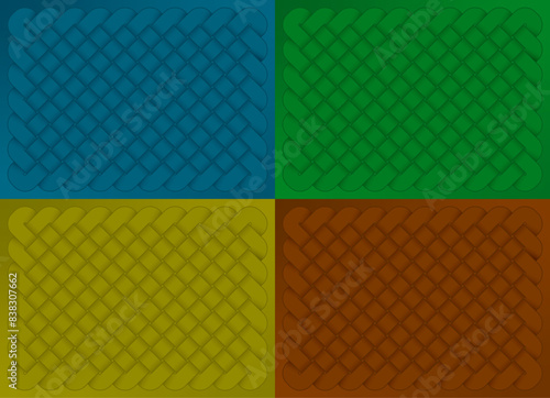 Geometric Celtic weave patterns