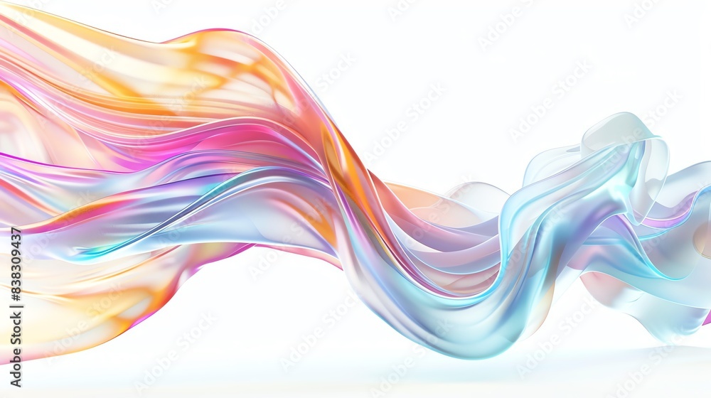 Abstract colorful wave on white background. Modern fluid art depicting vibrant colors and smooth motion for creative and digital designs. Abstract colorful wave on white background. Modern fluid art depicting vibrant colors and smooth motion for creative and digital designs.