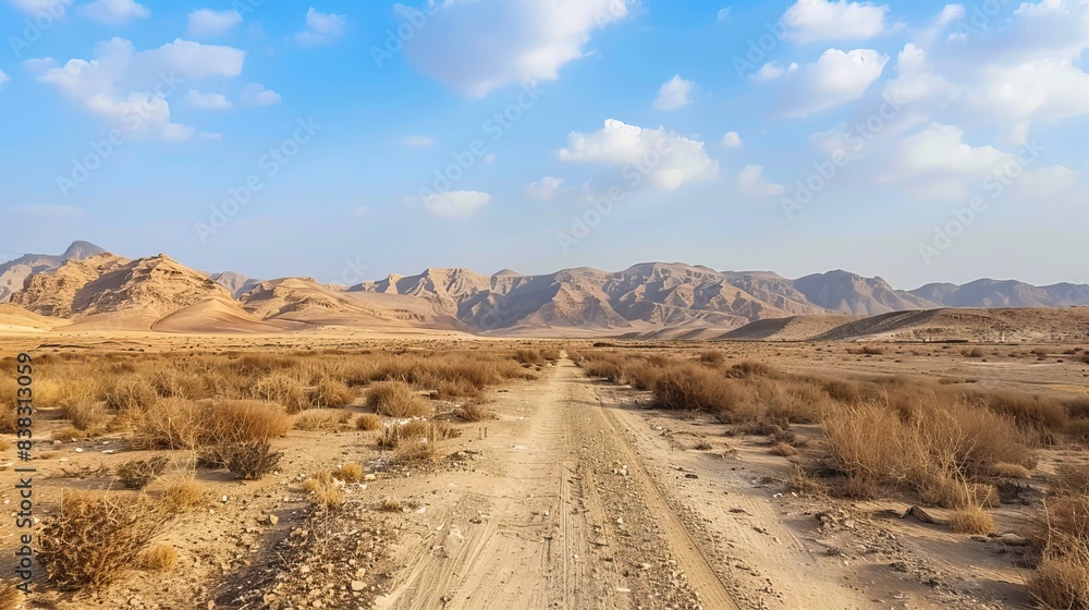 Arava Desert. Beautiful view of the rock formation and landscape of the Arava desert valley near Shhoret Canyon, southern Israel. Design for every purpose