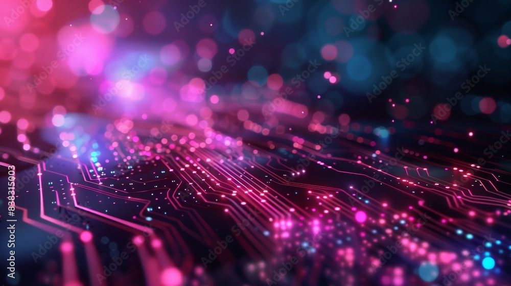Illustrates the intricate and advanced technology of modern electronic circuitry. Illustrates the intricate and advanced technology of modern electronic circuitry.