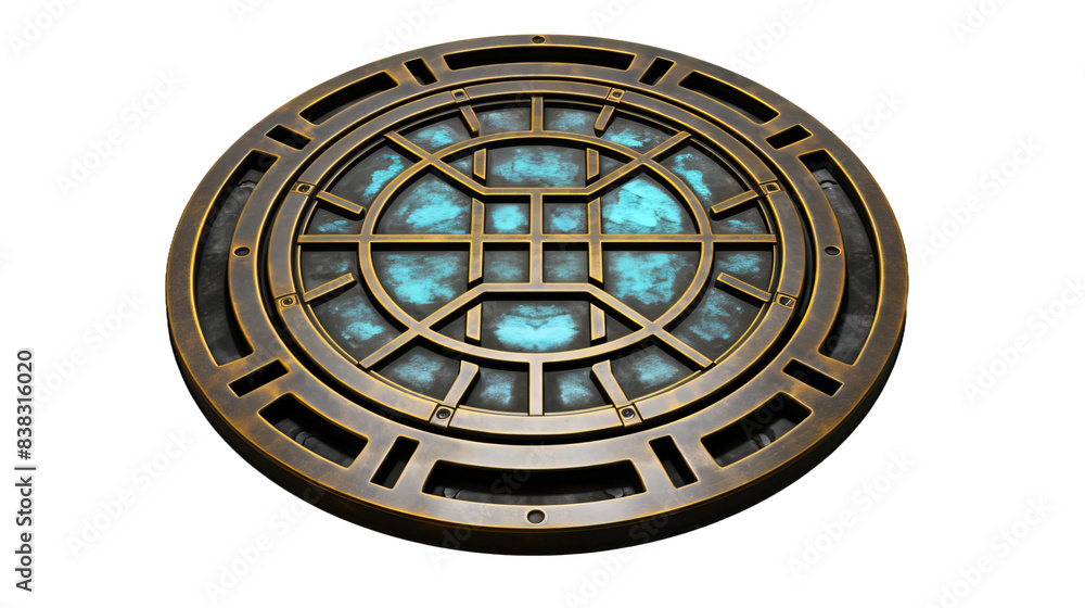 image of a manhole cover, isolated on a white background. image of a manhole cover, isolated on a white background.
