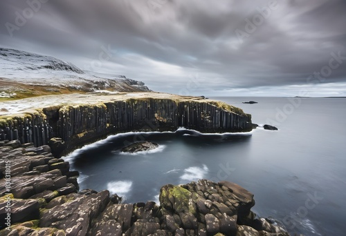 A view of the Island of Staffa in Scotland photo
