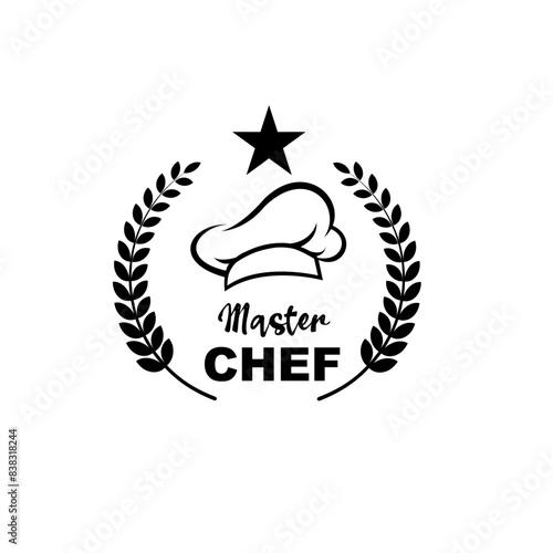 master chef logo design concept vector illustration