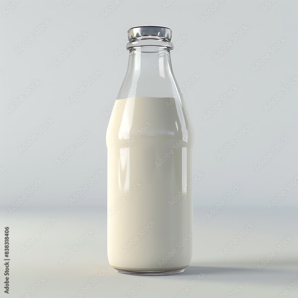 a bottle of milk with a white background. a bottle of milk with a white background.