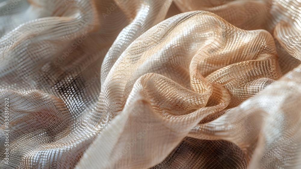 Detailed Texture of Sustainable Bioplastic Fabric with Intricate Fiber Patterns Detailed Texture of Sustainable Bioplastic Fabric with Intricate Fiber Patterns
