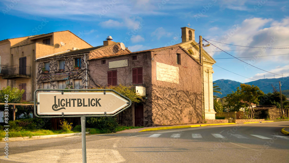 Obraz premium Signposts the direct way to the Ray of Hope