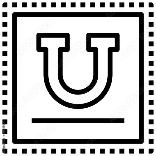 UNDERLINE,edit tools,text format,underline text.svg