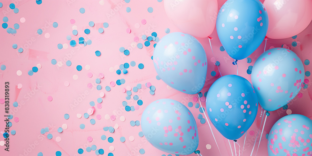Rosa & Blaues Konfetti-Set Für Babyparty & Gender Reveal – 160 G, Wiederverwendbar, Aus Kunststoff Für Tischdekoration