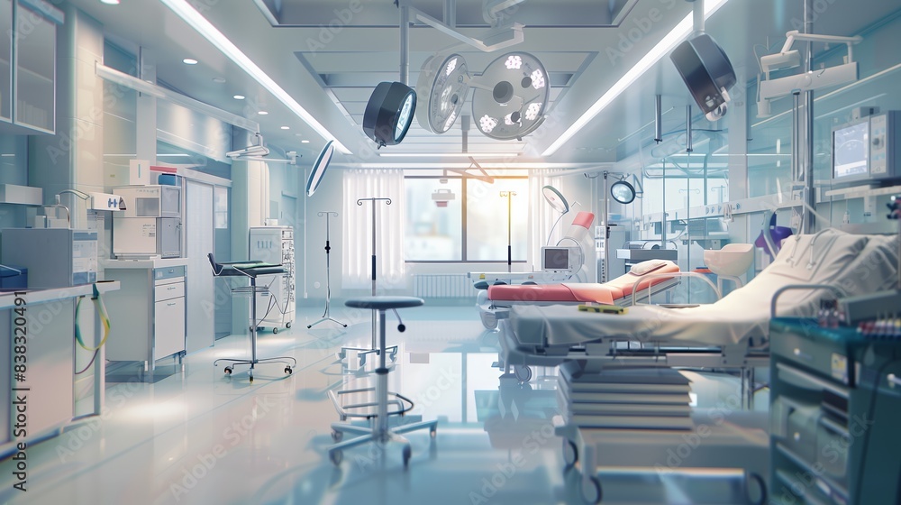 Modern surgical room with advanced equipment Modern surgical room with advanced equipment