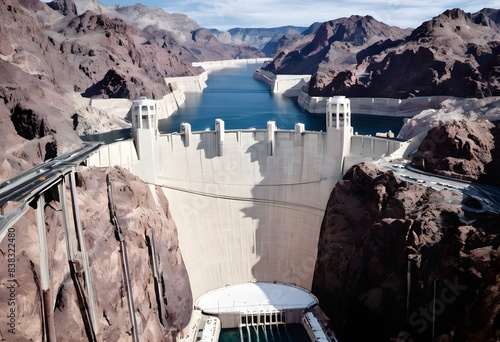 A view of the Hoover Dam in America