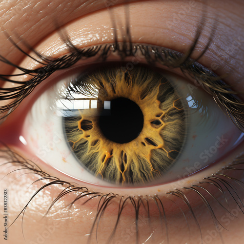 Close-up view of Hyper-Realistic Eye 