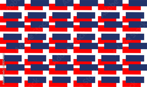 red blue stair step of rectangular block repeat pattern, replete image, design for fabric printing, patter print, square