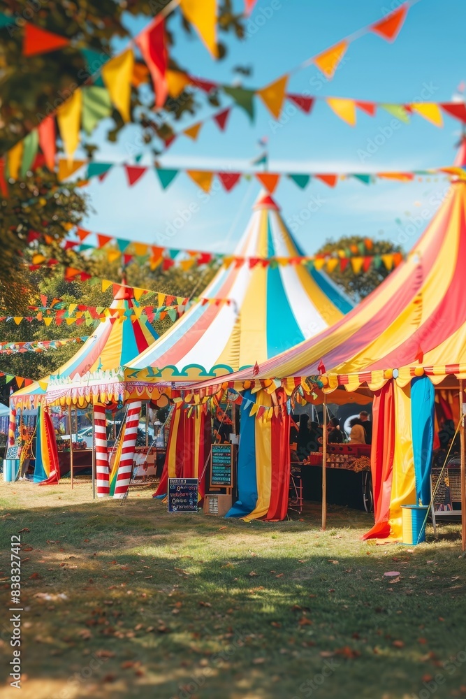 Colorful circus themed banners Colorful circus themed banners