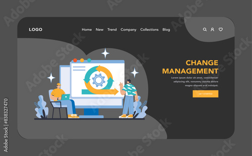 Strategy and management concept. Flat vector illustration.