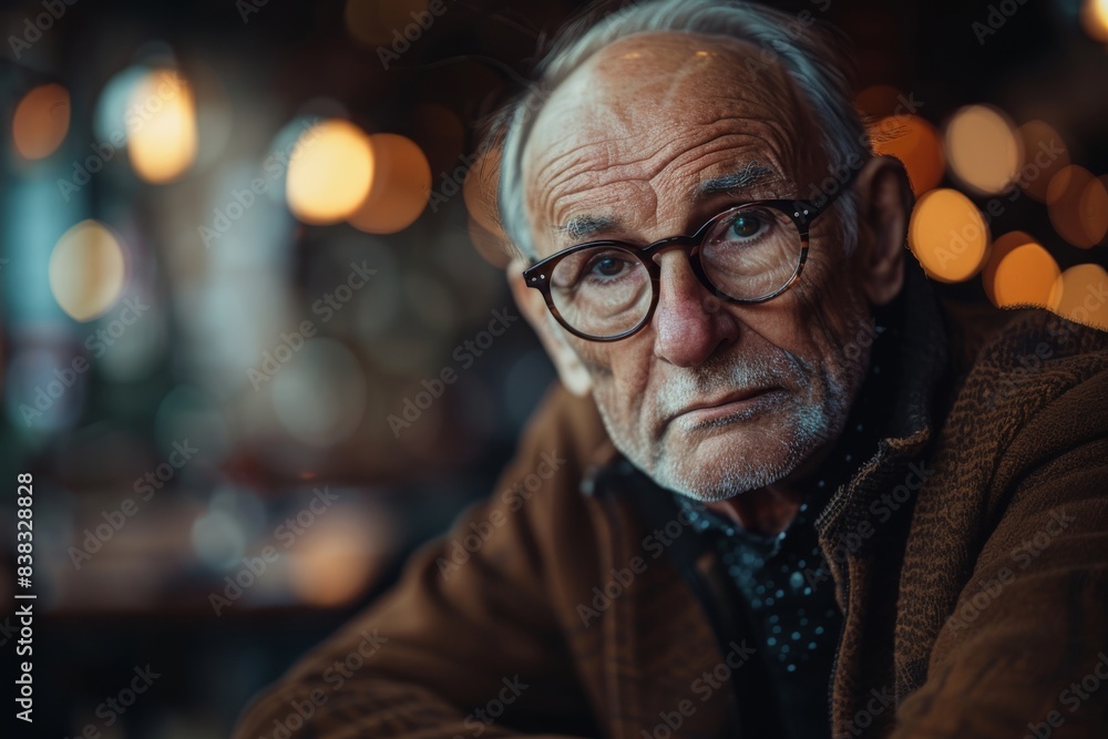 The portrait of a Latino businessman in glasses portrays self-confidence and transformation of leadership concepts on a blurry background The portrait of a Latino businessman in glasses portrays self-confidence and transformation of leadership concepts on a blurry background