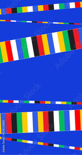 Colorful european soccer competition 2024. Vector banner design