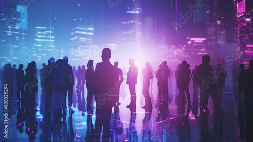 Business network event with professionals mingling